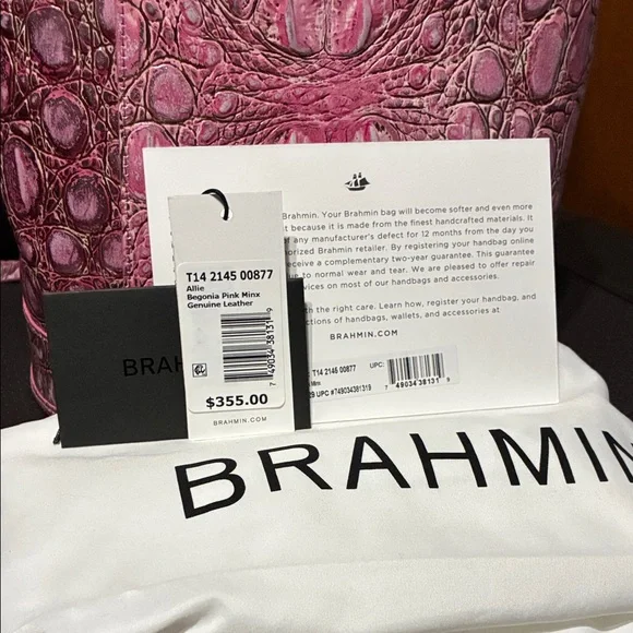 Brahmin Allie sling backpack Beginia Pink Minx - Picture 9 of 9